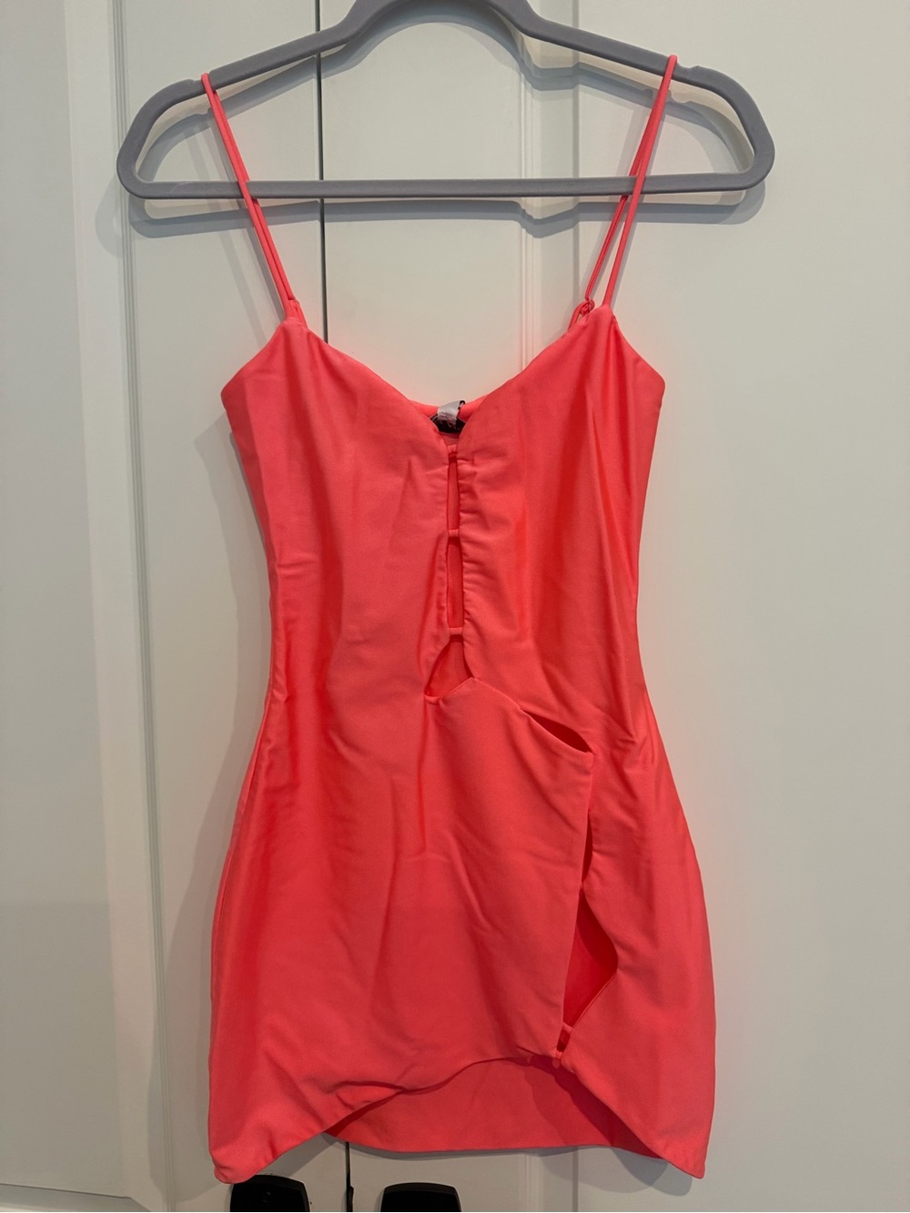 NWT Mother of All Zya Coral Cutout Mini Dress